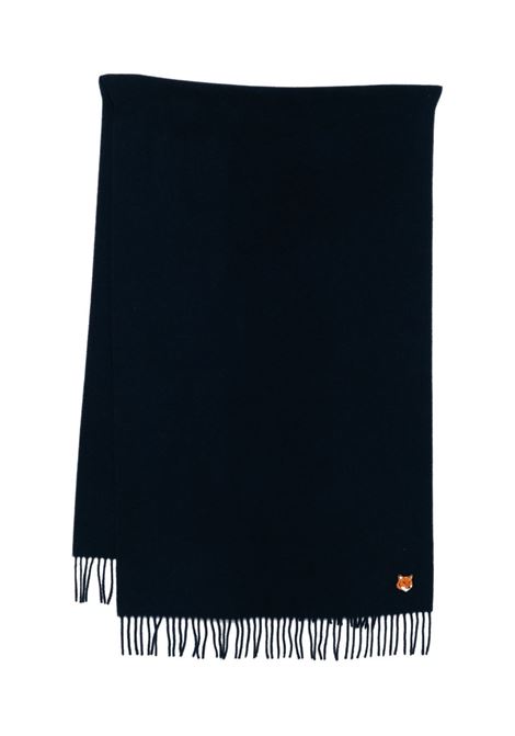 fox head scarf unisex navy MAISON KITSUNÉ | PM06201WB00440413